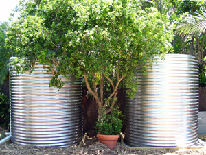 Two Stainless Steel Rainwater Tanks