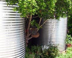 Installed Stainless Steel Round Rain Water Tanks Brisbane